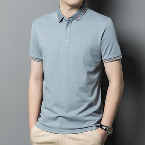 OEM Logo personnalisé été T-shirt à manches courtes hommes d'affaires décontracté revers POLO hommes jeunes style coréen polos simples - Product Image 6