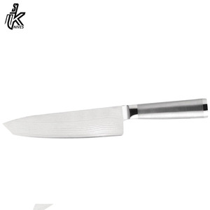 Juego de cuchillos de Chef de acero de Damasco de alta calidad 100% con mango de acero inoxidable de 5 pulgadas hoja de acero al carbono logotipo personalizado para cortes de cocina - Product Image 4