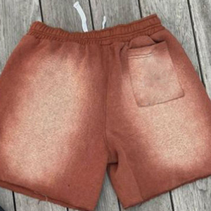 Shorts décontractés pour hommes en polyester 100% de qualité supérieure, effet délavé à l'acide - Séchage rapide et couleur personnalisable - Product Image 3