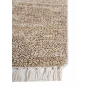 พรมขนสัตว์ถักมือสีน้ำตาลเบจ Viscaya รุ่น AKWL-1723 พรมปูพื้นรูปทรงสี่เหลี่ยมผืนผ้าสีพื้นสำหรับห้องนั่งเล่น ทางเข้าบ้าน และโถงทางเดิน - Product Image 4