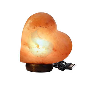 Lámpara de sal en forma de corazón de la mejor calidad 100% lámpara de sal en forma de corazón de sal pura del Himalaya a la venta - Product Image 5