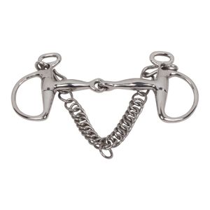 MARCA ZONA Acero inoxidable Kimblewick Boca de doble articulación Tachuela Uxeter Rodillo de cobre deslizante Accesorios para caballos ecuestres - Product Image 6