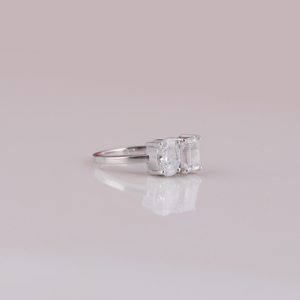 แหวนเพชรรูปวงรีสองเม็ดทำจากทองคำ14K สำหรับผู้หญิงของขวัญที่ดูทันสมัยสำหรับแล็บแบบสั่งทำสุดหรู - Product Image 6