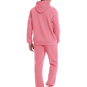 Ensemble survêtement unisexe surdimensionné en molleton uni, sweat-shirt et pantalon de survêtement, survêtement pour homme, 100% coton - Product Image 3