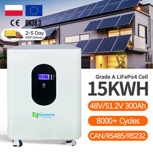 Batería de Almacenamiento de Energía Doméstica <span class=keywords><strong>GEMERA</strong></span> 48V/51.2V 300Ah 15kWh LiFePO4, Protección IP54, Compatible con Red Eléctrica/Híbrida, 8000 Ciclos - Product Image 2