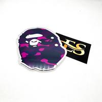 Tuile à cils en acrylique violette Bape, impression de logo personnalisée, vente en gros, tuile à cils durable avec aimants, service OEM