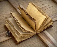 Cuir véritable laitier fait à la main Deckle Borded Paper Brass C-lock Bound Journal Antique Brass Lock Leather Notebook