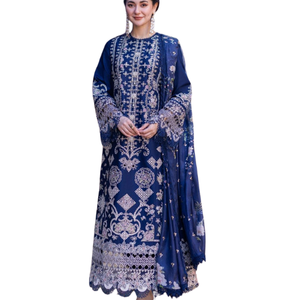 VESTIDO DE TRABAJO DE SECUENCIA BORDADA MUJER MODA VESTIDO DE FIESTA DE BODA MODA PAKISTANI ROPA DE MUJER EXPORTACIÓN VESTIDOS DE CALIDAD - Product Image 1