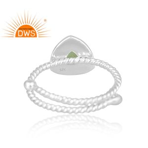 Anillo de Plata de Ley 925 con Piedra Preciosa de Peridoto Natural, Moderno y a la Moda, Última Tendencia en Joyería Personalizada para Mujer, Regalo para Ella - Product Image 2