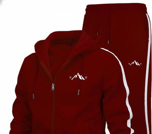 Survêtement d'hiver streetwear à capuche 100% coton |   Logo personnalisé |   Tenue de mode - Product Image 3