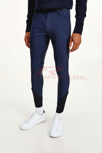 Pantalones de montar Ecuestre para hombre al por mayor, pantalones ajustados de tela elástica transpirable para montar a caballo, pedido a granel directo de fábrica - Product Image 3