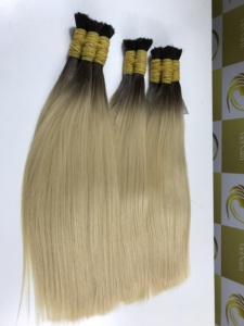 Extensions de cheveux vierges de qualité supérieure, 60 cm, donneur unique, qualité Remy, lisses, blondes, cheveux humains vietnamiens, trame de peau - Product Image 6