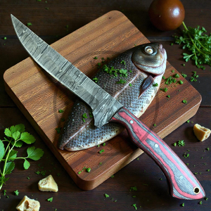 Cuchillo de filetear de acero de Damasco forjado a mano, ecológico, para cortar pescado, proveedor mayorista EE. UU. UE, hoja afilada, gran oferta, Dropship - Product Image 2