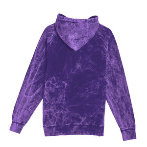 Sudadera con capucha unisex de algodón grueso con efecto lavado ácido morado vintage, estilo streetwear, venta al por mayor personalizada - Product Image 2