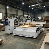 Máquina CNC multifuncional 2130 ATC para grabado de etiquetas en hojas, router CNC para tallado de madera, máquina de corte y anidamiento de paneles para carpintería