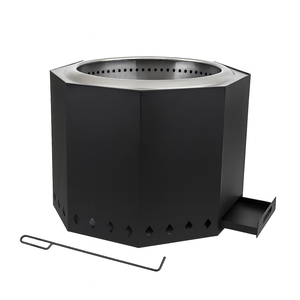 Steel <b>Fire</b> <b>Pits</b> Table <b>Portable</b> Iron Burner Rectangle Outdoor Cooking Warming Smokeless Heat <b>Fire</b> <b>Pit</b> Ring Wood Burning Firepits - Product Image 3