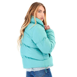 Veste matelassée en tricot pour femme, style personnalisé, manches longues, respirante, imperméable, coupe-vent, réversible, teinte unie, nylon, vente en gros - Product Image 5
