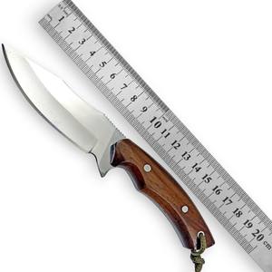 Cuchillo de Hoja Fija de Grado Industrial, Forjado a Mano en Estilo Nórdico, de Acero 12c27 de 8 Pulgadas, con Mango de Madera, Funda Vertical de Cuero, OEM, Full Tang - Product Image 1