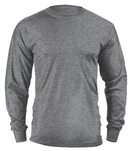 T-shirt à manches longues 100% coton pour hommes et femmes imprimé sur mesure en jersey solide tricoté décontracté vierge teint uni surdimensionné 240 grammes" - Product Image 6