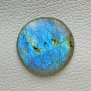 GIA Certified 30mm <b>Blue</b> Labradorite Pendant Necklace Natural Quartz <b>Crystal</b> Pear Shape Cabochon Loose Gemstones Jewelry - Product Image 2