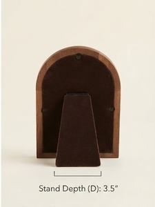 Wood Photo <b>Frame</b> Arched Top Minimalist <b>Design</b> 8.75x5.5 Inch <b>Wall</b> Mount Vertical Orientation - Product Image 3