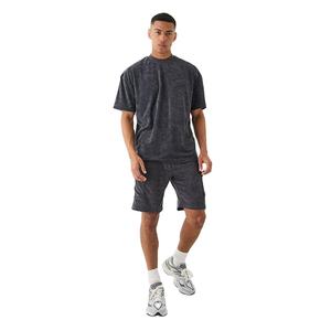 Conjunto de Camiseta y Pantalones Cortos de Verano con Logotipo Personalizado, Diseño de Cuello Redondo, Venta al por Mayor, Cómodo, 180 Gsm, Conjunto para Hombre - Product Image 1