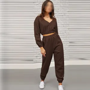 Solid Color For Women Clothing With Premium Quality Causal Wear Women Crop Top Sweatsuits BY PASHA INTERNATIONAL