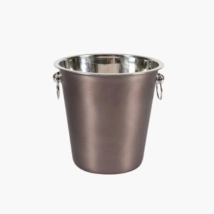 ถังน้ำแข็งสแตนเลสขัดเงาแบบทองแดง พร้อมหูจับ สำหรับบาร์ ร้านอาหาร และงานปาร์ตี้ - Product Image 2