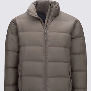 Veste matelassée en toile de qualité durable avec fermeture à glissière et broderie de décoration pour la saison d'hiver pour hommes, nouveau style - Product Image 6