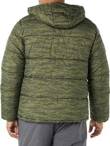 แจ็กเก็ตขนเป็ดแจ็คการ์ดผู้ชายโอเวอร์ไซส์มีซิปคอตั้งตั้งตั้งทรงสูงใหญ่กันน้ำ - Product Image 2