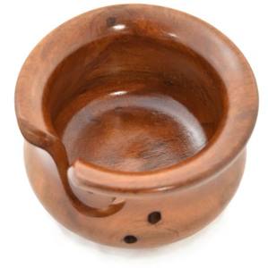 Bol en fil fait main de qualité supérieure en bois naturel avec une finition élégante parfaite pour tricoter et crocheter des accessoires en bois - Product Image 3