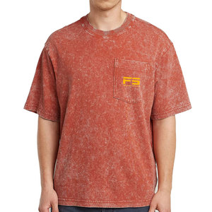 Durable 100% Cotton Fabric with Comfortable Fit Casual Wear <b>T</b>-<b>Shirt</b> Street Style Regular Fit Daily Clothing Use Acid Wash - Product Image 1