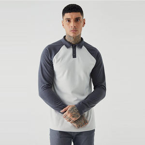 T-shirt formel homme tricoté léger et respirant à col roulé, 240g, haute qualité, tendance, vente en gros OEM pour l'été - Product Image 1