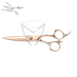 Ciseaux à cheveux professionnels ultra-affûtés, légers et renouvelables, lame de rasoir dorée avec manche en acier inoxydable - Product Image 6