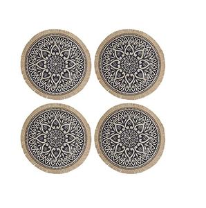 Highest Quality Round Place Mats With Tassels Farmhouse Woven <b>Jute</b> Dinning Table Decor Place Mat for Kitchen - Product Image 5