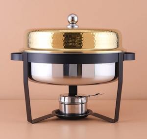 Casserole de travail autocollante à l'aspect moderne Pot en métal Élégant Chauffe-plats en émail Pot chaud pour buffet de maisons, fêtes d'hôtels et de villas - Product Image 2