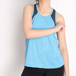 High Street personnaliser coton Spandex femmes débardeurs couleur bloc o-back longueur régulière respirant léger femmes vêtements de sport - Product Image 4