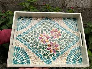 Plateau de service en nacre de haute qualité avec incrustations, modèle MOP Thanhcongcraft, idéal pour la décoration intérieure - Product Image 2