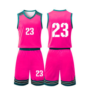 Ensemble maillot et short de basket-ball sans manches Tissu en polyester Design à col en V côtelé disponible en différentes couleurs chez COSH Sportswear - Product Image 2