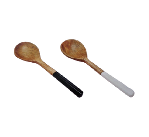 Ensemble de couverts de service en bois de manguier vintage écologique avec manche en résine, design optimal, 2 pièces, couverts indiens - Product Image 1