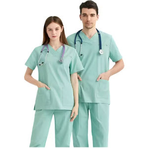 OEM de alta calidad V-Ne Scrub Top conjuntos de uniformes de enfermería para las mujeres Venta caliente de seda médica Scrub Trending 2024 para los hospitales - Product Image 6