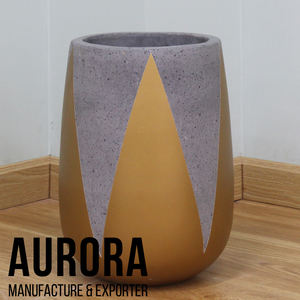 Jardinières modernes et minimalistes en fibrociment écologiques avec trous de drainage, peintes à la main, pour jardin de fleurs – Fournisseur Vietnamien - Product Image 4