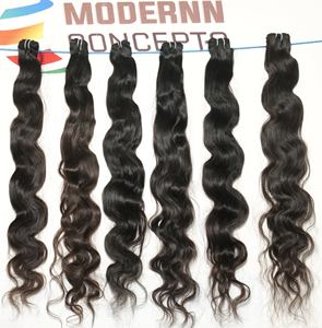 Vente en gros d'extensions de cheveux humains temple indien noir naturel vendeur Super Wave paquets de bodywave profonds bruts non traités - Product Image 3