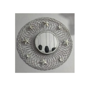 Espejo de pared forjado de alambre, decoración de pared de metal, diseño clásico, para sala de estar - Product Image 4