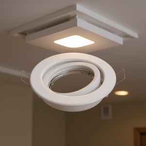 Interrupteur à bascule en aluminium blanc ZAMAK pour luminaires de plafond - Product Image 3