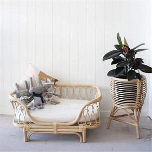 Wholesale New Model Natural Rattan <b>Pet</b> Furniture Handmade round <b>Pet</b> Bed Extremely Soft Cozy Home Vietnam GTC03 Wood Material - Product Image 4
