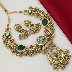 Clásico de alta calidad chapado en oro hecho a mano latón Amrapali collar conjunto pendientes conjunto mujeres tradicional boda compromiso regalo - Product Image 2