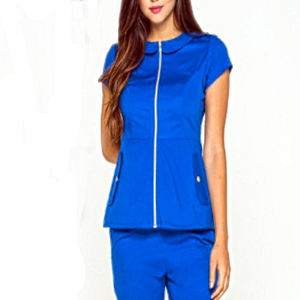 Ensemble de costumes de gommage pour esthéticienne personnalisés Uniformes de spa élégants Scrubs OEM Ensemble de gommage pour femmes Uniformes d'hôpital tissés - Product Image 6