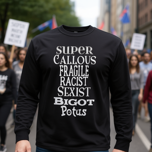Camiseta de Manga Larga con Estampado de Marcha de Resistencia Política y Impeachment, Arte y Mensaje de Protesta Poderosos, Ropa Promocional Premium - Product Image 3