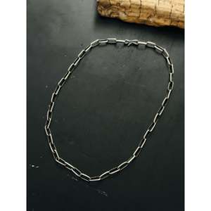 Navajo 14K 18K Gold Plated Rhodium Plated Geometric Shape Sterling Silver Paperclip <b>Chain</b> <b>Necklace</b> Religious Style Perfect Gift - Product Image 4